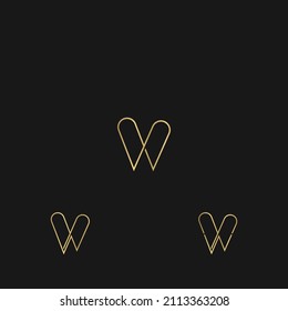 Alphabet Initials logo WY, YW, W and Y