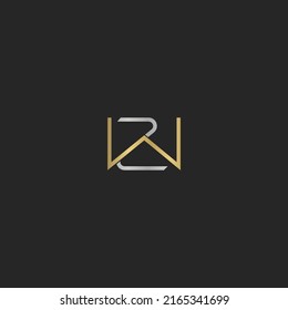 Alphabet Initials logo WZ, ZW, Z and W