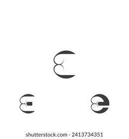 Alphabet Initials logo XE, EX, E and X