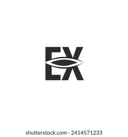 Alphabet Initials logo XE, EX, E and X