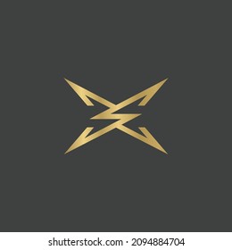 Alphabet Initials logo XS, SX, X and S