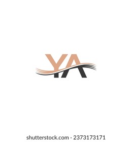 Alphabet Initials logo YA, AY, Y and A