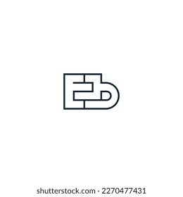 Alphabet Initials logo YE, EY, Y and E