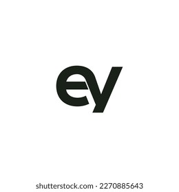 Alphabet Initials logo YE, EY, Y and E