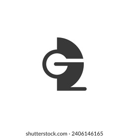 Alphabet Initials logo ZG, GZ, Z and G