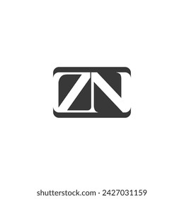 Alphabet Initials logo ZN, NZ, Z and N