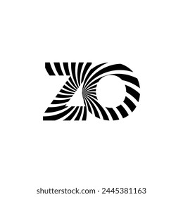 Alphabet Initials logo ZO, OZ, O and Z