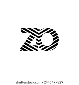 Alphabet Initialen Logo ZO, OZ, O und Z