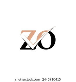 Alphabet Initials logo ZO, OZ, O and Z