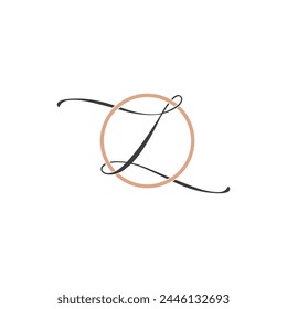 Alphabet Initialen Logo ZO, OZ, O und Z