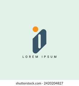 Plantilla de logotipo del vector de monograma de ilustraciones de io o oi