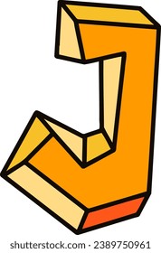 un alfabeto con un tema de caricatura irregular