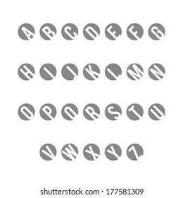 alphabet, isolated on white background