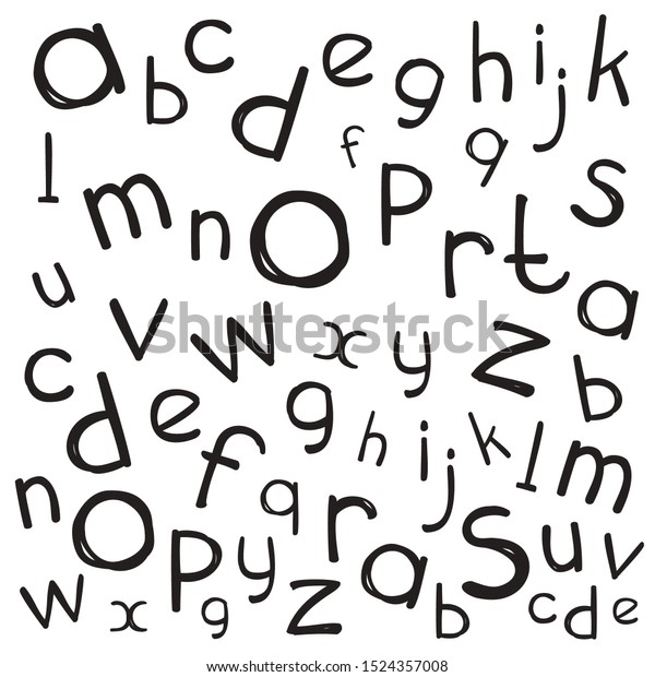 Alphabet Isolated Pattern Letters Vector Illustration Stock Vector