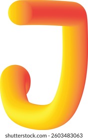 Alphabet J 3d design by illastation