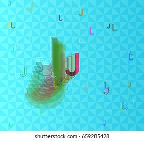 Alphabet J background art