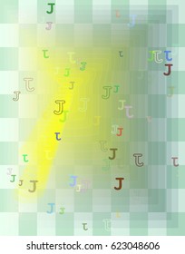 Alphabet J background template