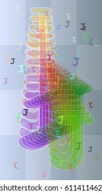 Alphabet J icon background
