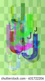 Alphabet J icon template