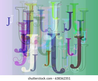 Alphabet J icon vector