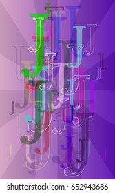 Alphabet J idea background
