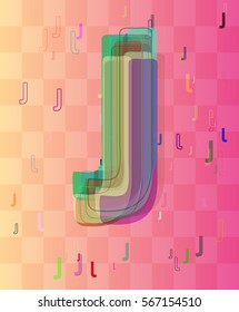 Alphabet J template art