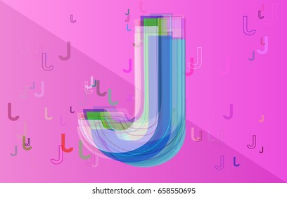 Alphabet J template elements