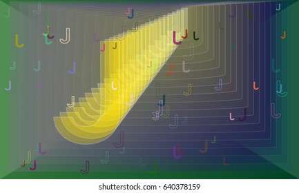 Alphabet J template icon