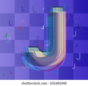 Alphabet J texture pattern