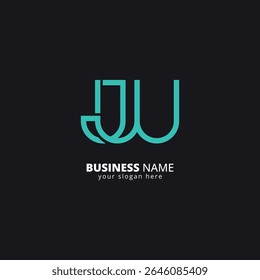 Alphabet J and W Letter Combination Logo, Stylish Corporate Symbol.