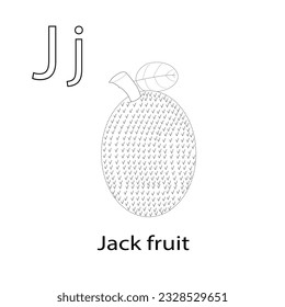 página de color Alphabet Jack Fruit