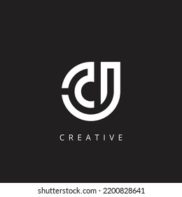 Alphabet JC or CD letter logo design template vector illustration.