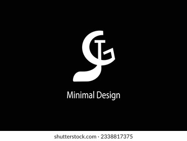 Alphabet JG, JG monogram, Art line, Vector logo design, Initial logo,