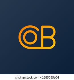 alphabet joint CB letter logo design. c,b logo. minimal modern c,b  joint letter logo.