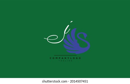 Alphabet JS Initial Letter Monogram Icon Logo vector illustration abstract  web character logotype 
initials icon badge business brand branding 