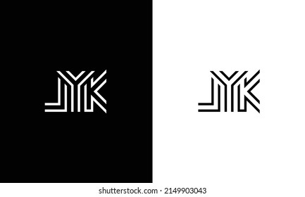 Alphabet JYK vector logo, JYK monogram logo design