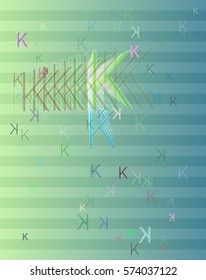 Alphabet K art background