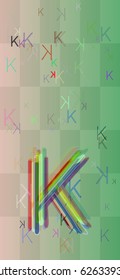 Alphabet K background art