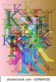 Alphabet K background art