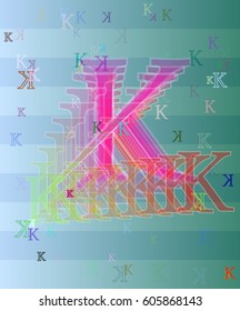 Alphabet K background design