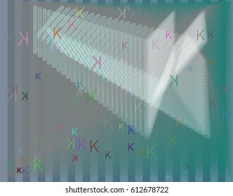 Alphabet K background icon