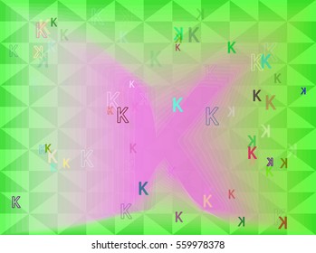 Alphabet K background idea