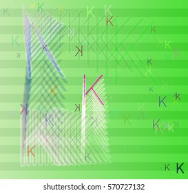 Alphabet K background template