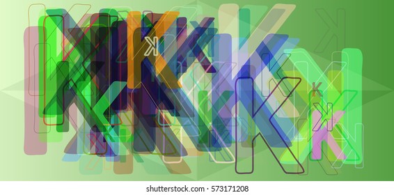 Alphabet K background template