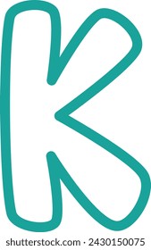 Alphabet K so cute for your design.