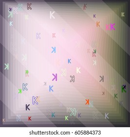 Alphabet K design icon