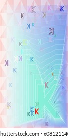 Alphabet K design icon