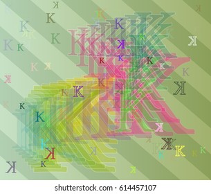 Alphabet K design template