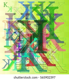 Alphabet K elements template