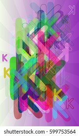 Alphabet K icon design